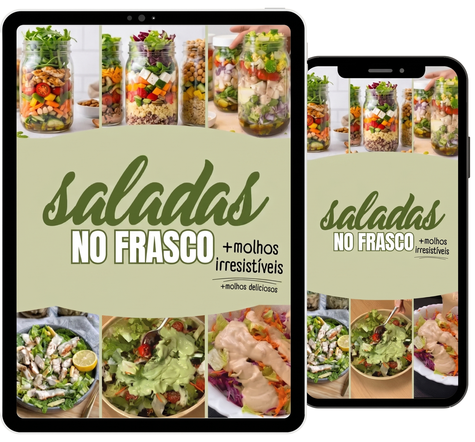Saladas no Frasco - Mockup